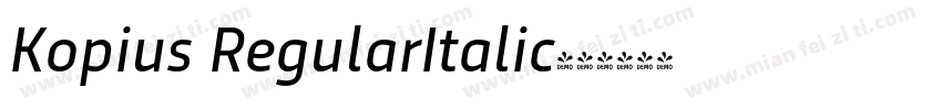 Kopius RegularItalic字体转换
